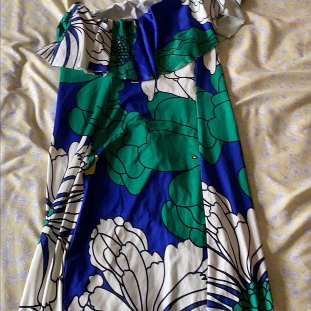 One shoulder floral dress